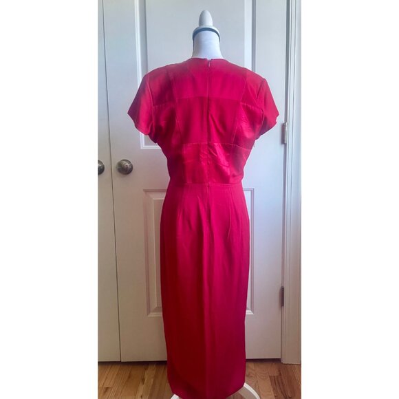 Vintage Michael Blair Red Midi Dress - Picture 3 of 6